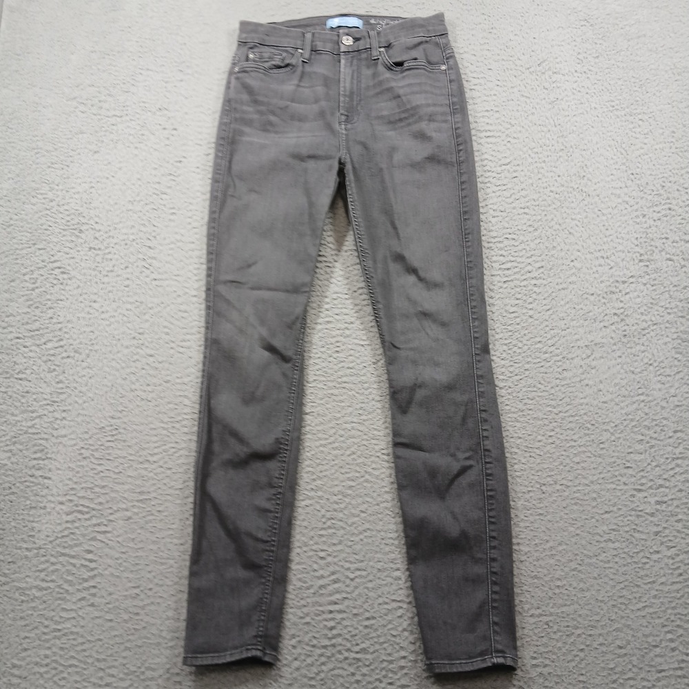 7 For All Mankind b(air) High Waist Ankle Skinny Jeans Women's 27 Grey Denim EUC